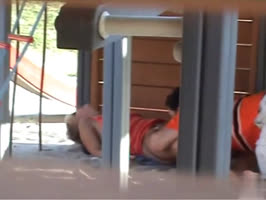 Caught outdoors fucking