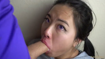Asian maniac sucking hard