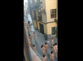 Europa de maratón xxx mujeres denuda en las calles