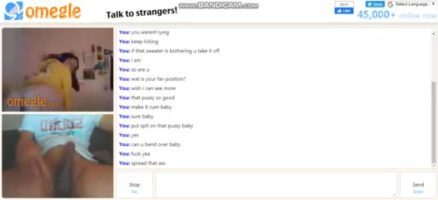 Omegle girl with nice tits masturbating live via live omegle