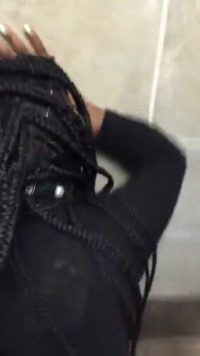 Sex in the bathroom on all fours