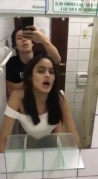 Sexy Latina fucked in the disco's bathroom
