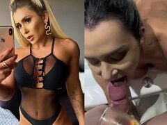 Mari Reis mamando a piroca do amigo na banheira do motel