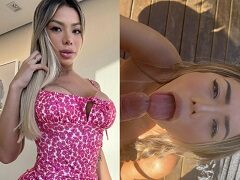 Jully Queiroz fazendo um boquete