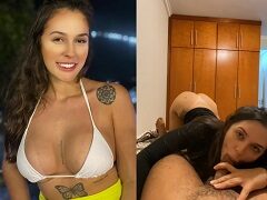 Gabriela Sanches haciendo una mamada