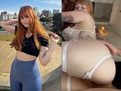 Victoria Sttaringart transando de quatro liberando sua bucetinha