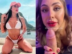 Manuela Luísa mamando y dándole el coño a su novio