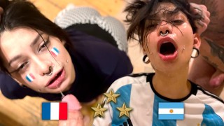 Argentina Campeón Del Mundo, Hincha Se Folla a Francesa Después De La FINAL