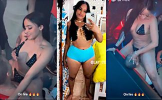 Dominicana Laura Castellanos Le Pone El Toto en la boca a un mamaguebo