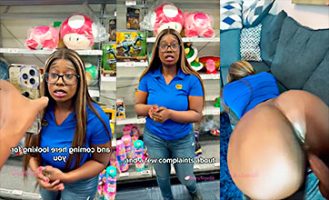 He seduces the store worker and breaks