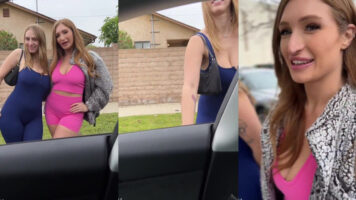 Angel Youngs & Skylar Snow go for a walk and run into