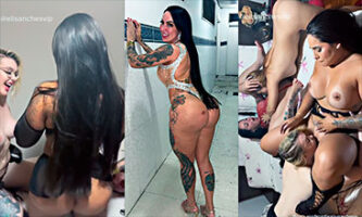 Elisa Sanches and 3 more lesbians in a delicious Brazilian