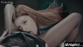 Hot girls achieve mutual lesbian lust with oral caresses