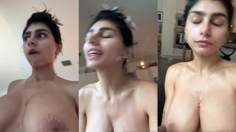 Mia Khalifa Smoking Weed And Showing Her Tits