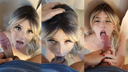 Playful_Innocence Gives A Blowjob And Receives A Great Facial