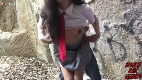 Colegiala Mexicana De Secundaria Coge en el Bosque