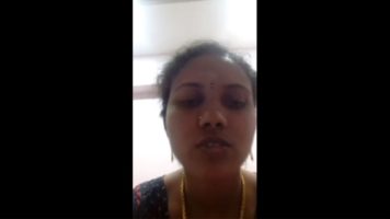 Mature Indian Makes A Selfie Showing Tits And Touching Her Pussy