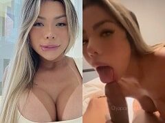 Juliana Queiroz haciendo una deliciosa mamada a su amigo negro