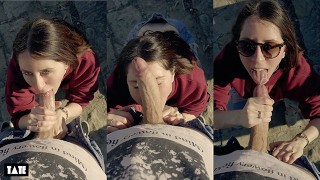 Mamada pública con una linda chica al aire libre