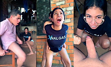 Hermanastra masturbandose y termine dandole ñema