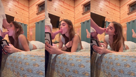 Adolescente de arizona hace sexo oral mientras mira su mobil